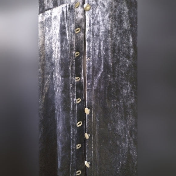 90"s Huzhou Blue Velvet Japanese Maxi Dress Fairycore Grunge 90s Y2K Medium - Picture 10 of 14